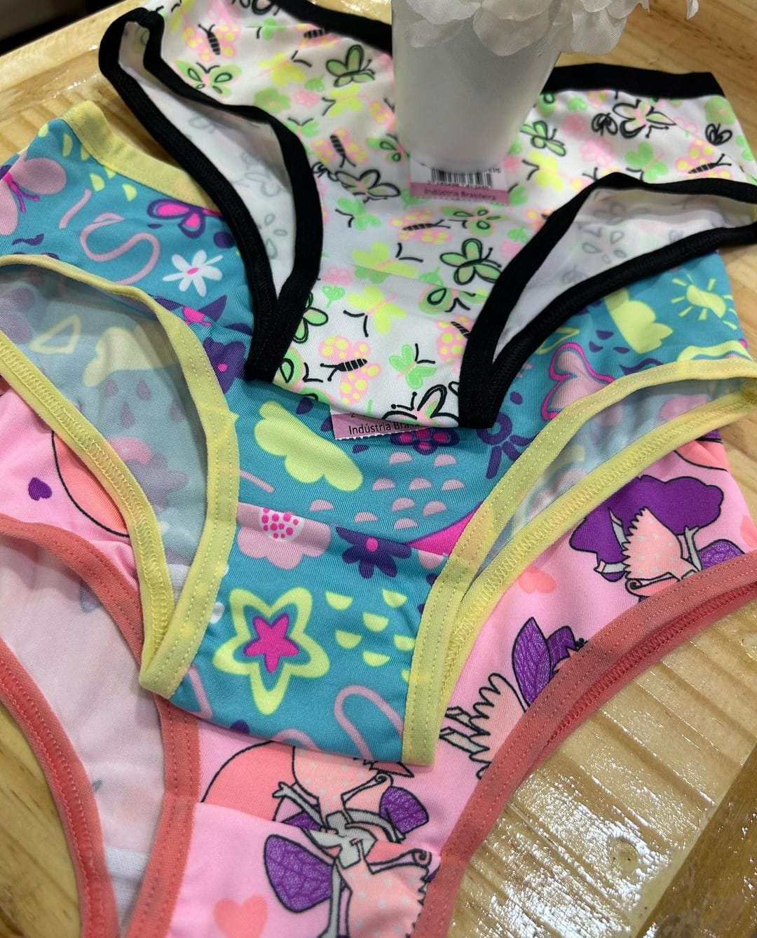 Calcinha Infantil Flor de Lis