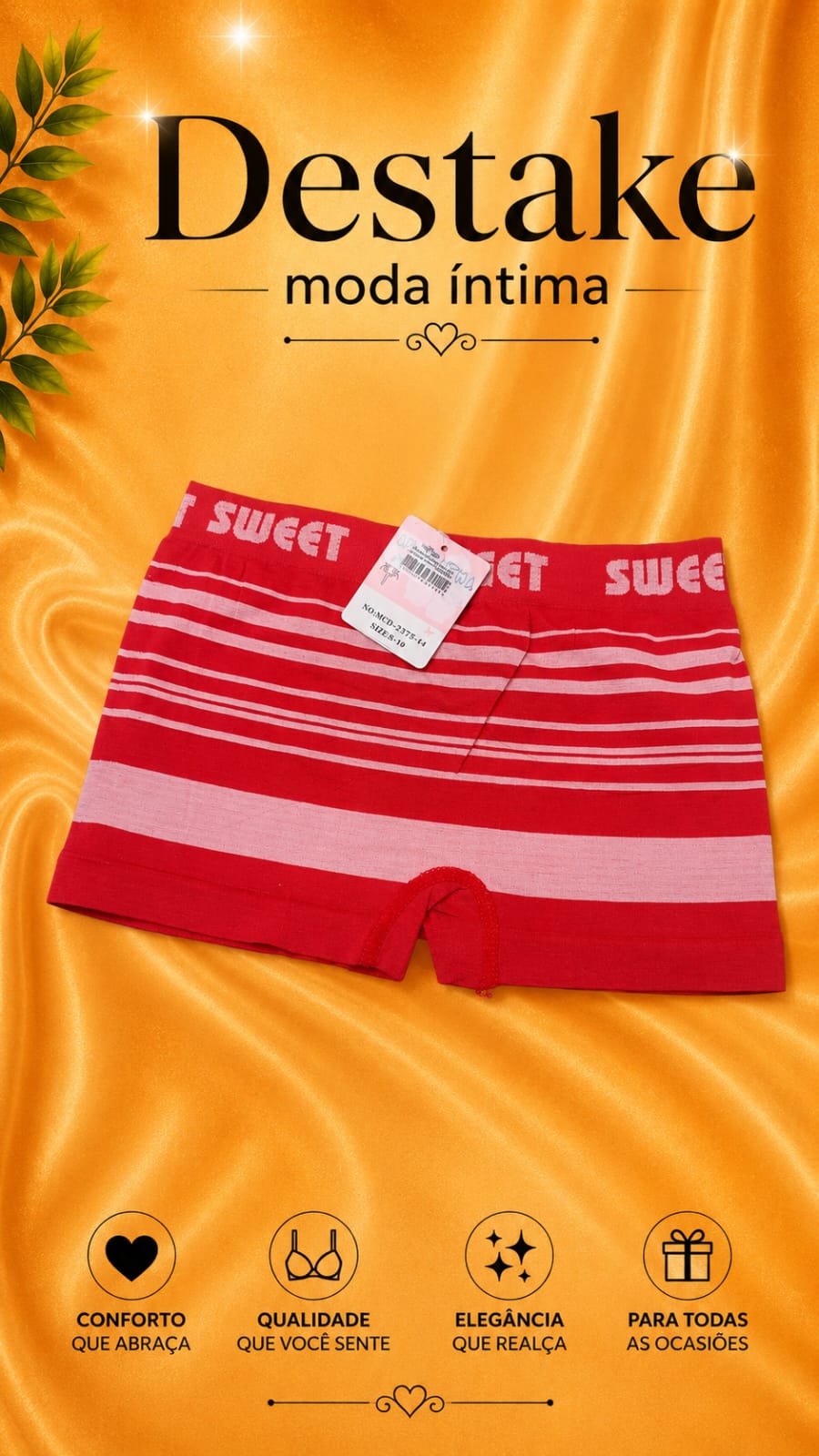 Calcinha Boxer Infantil Amorarma